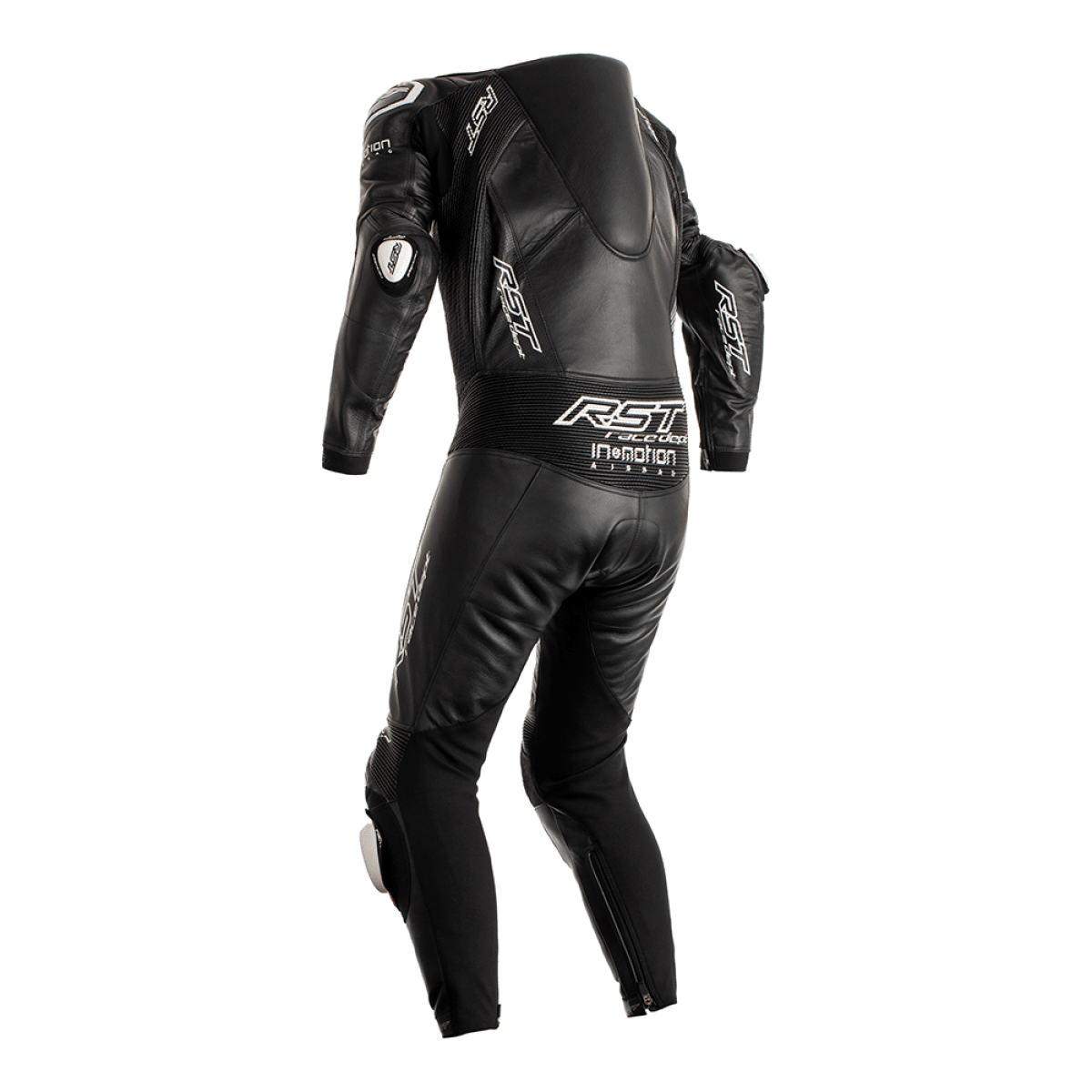 Black White RST RST Pro Series Airbag CE One Piece Leather Motorcycle Suit 