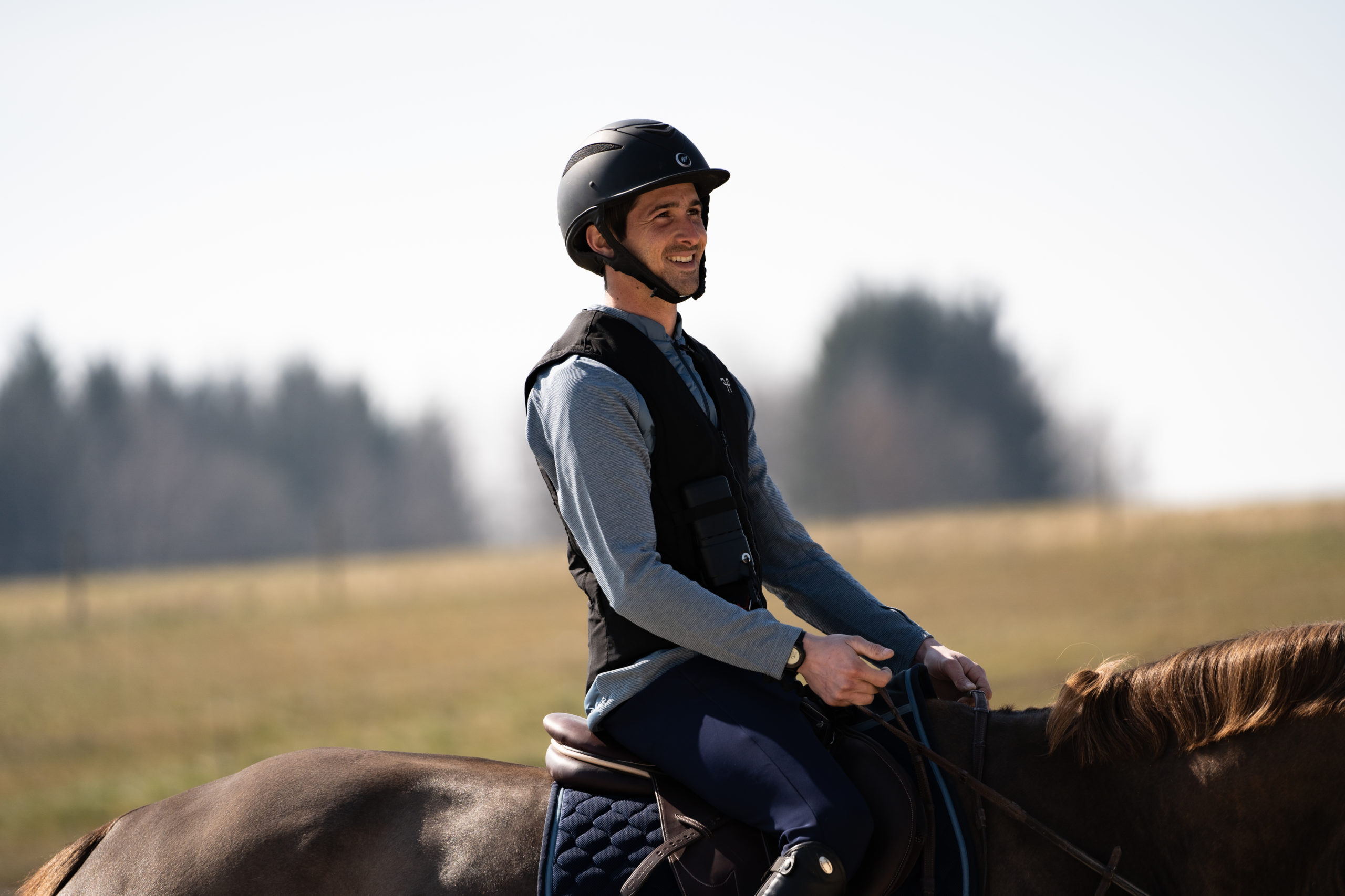 Fonctionnement airbag équitation intégré aux vestes Horse Pilot